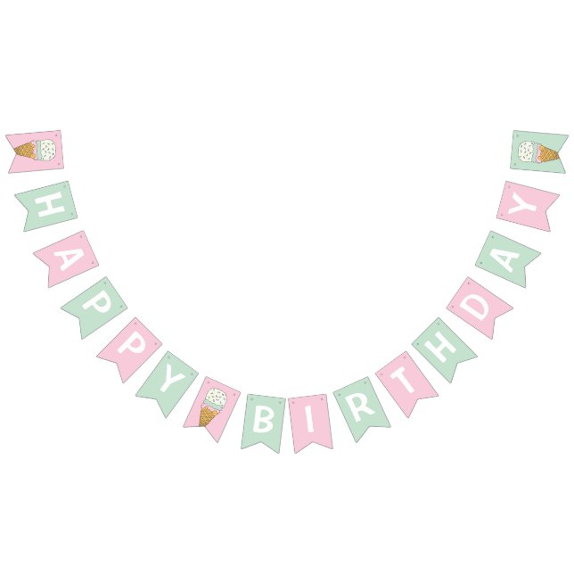 Ice Cream Event Celebration Ice Cream The Social Bunting (All)