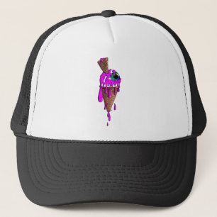 Ice-cream eyeball with glazing trucker hat