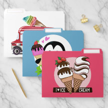 Ice Cream file folder set
