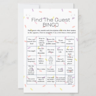  Ice Cream Find the Guest Bridal Shower Bingo game