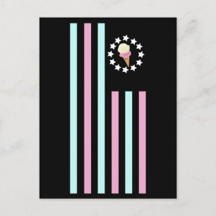 Ice Cream - Flag Postcard