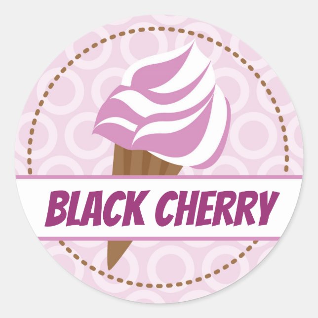 Ice Cream Flavour Label | Purple Sticker (Front)