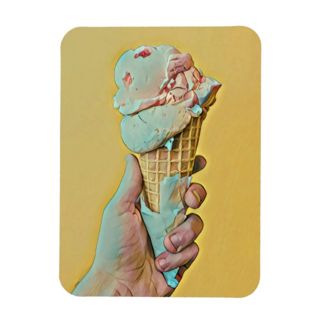 Ice cream flavour magnet (Vertical)