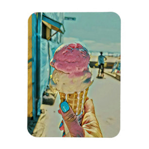 Ice cream flavour magnet