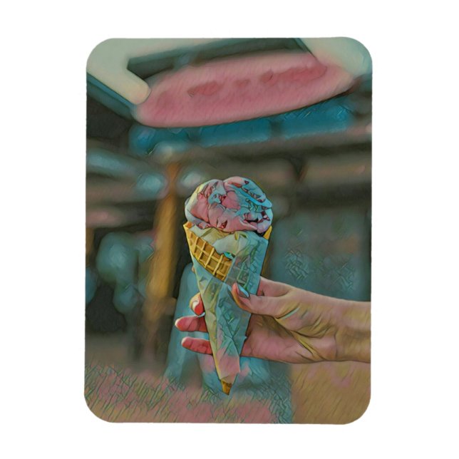 Ice cream flavour magnet (Vertical)