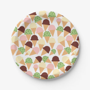 Ice Cream Flavours Paper Plate