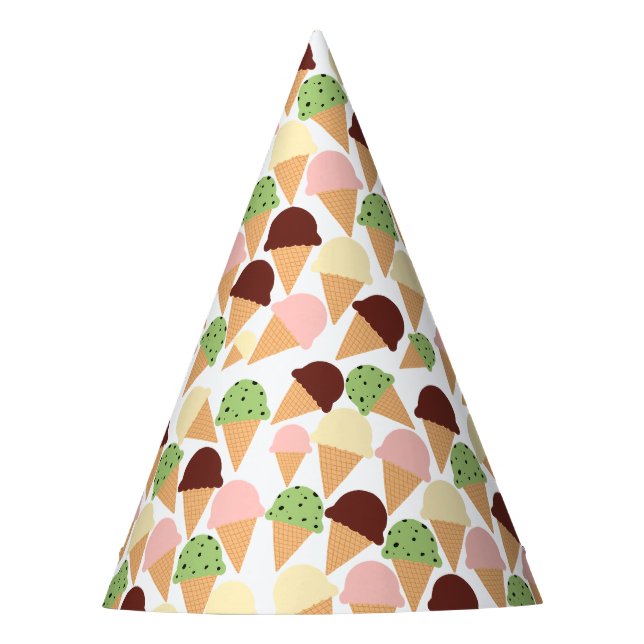 Ice Cream Flavours Party Hat (Front)