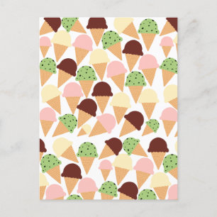 Ice Cream Flavours Postcard