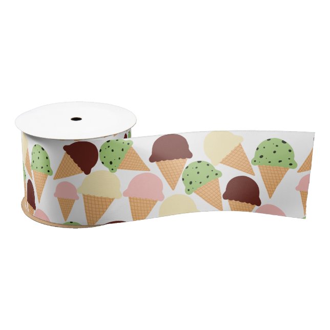 Ice Cream Flavours Satin Ribbon (Spool)