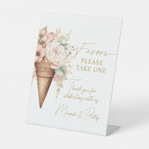 Ice Cream Floral Favours Sign Bridal Shower