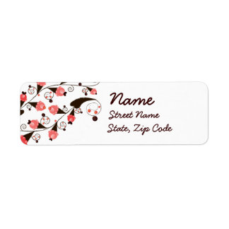 Ice Cream Flower Pattern Return Address Label