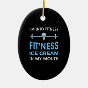 Ice Cream Foodie Ness Gym Gifts Men Women Ceramic Ornament