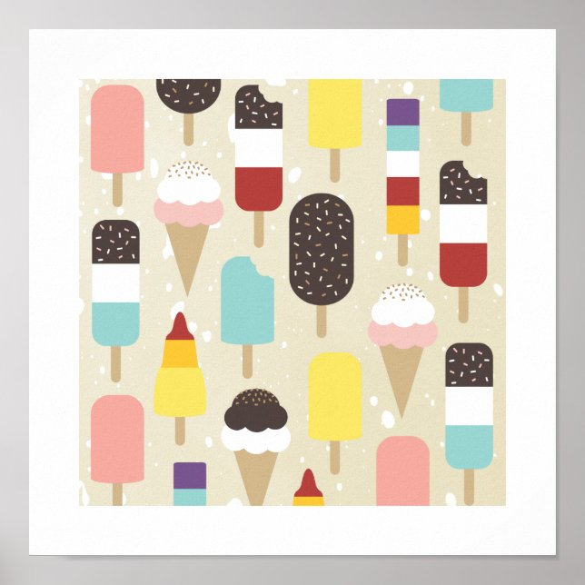 Ice Cream & Frozen Treats Print (Front)