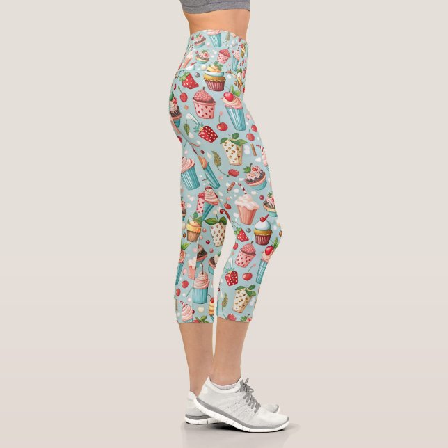 Ice Cream Fun Capri Leggings (Right)