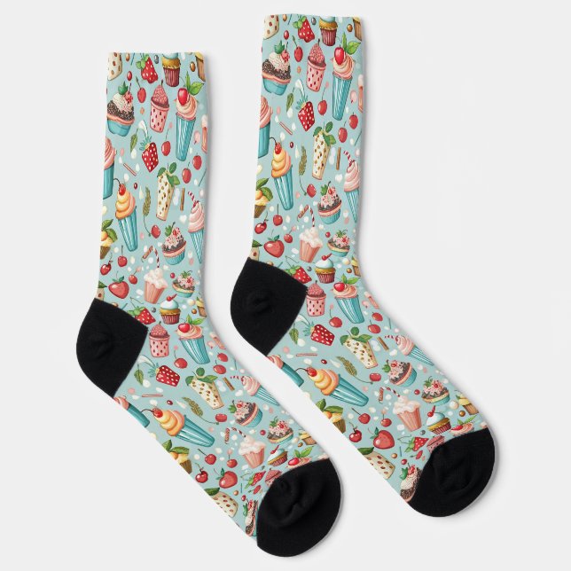 Ice Cream Fun Socks (Right)
