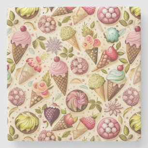 Ice Cream Fun Stone Coaster