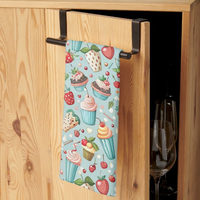 Ice Cream Fun Tea Towel (Thirds Fold)