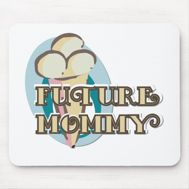 Ice Cream Future Mummy Tshirts and Gifts Mouse Pad (Front)