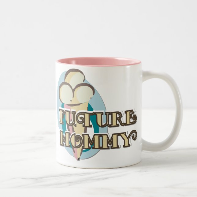 Ice Cream Future Mummy Tshirts and Gifts Two-Tone Coffee Mug (Right)