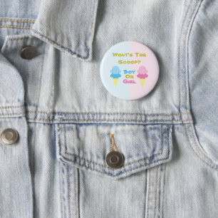 Ice Cream Gender Reveal 6 Cm Round Badge