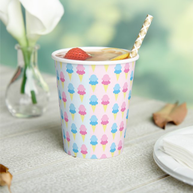 Ice Cream Gender Reveal Paper Cups (Insitu)