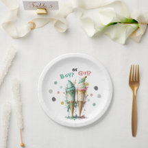 Ice Cream Gender Reveal Party Invitation
