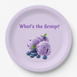 Ice Cream Gender Reveal Party Paper Plate