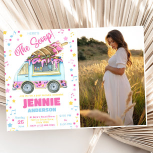 Ice Cream Girl Baby Shower Party Invitation