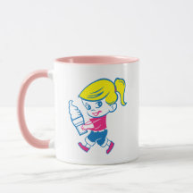 Ice Cream Girl Mug in Pink