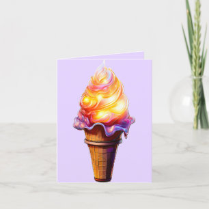 Ice Cream Glow Thank You Card