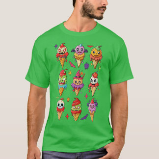 Ice Cream Halloween Funny Spooky Season T-Shirt