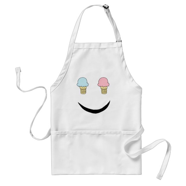 Ice Cream Happy Face Standard Apron (Front)
