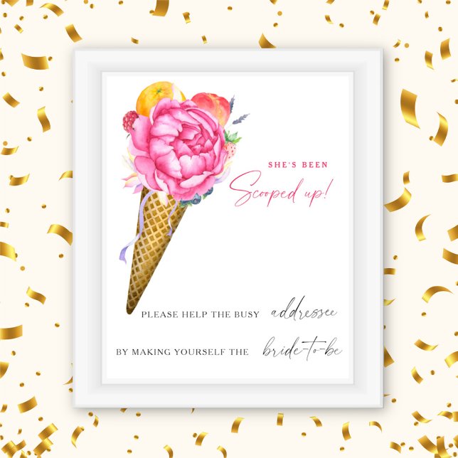 Ice cream - help the busy bride Address Poster (Creator Uploaded)