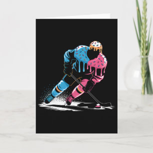 Ice Cream Hockey Player Drip Boys Kids Girls Youth Card