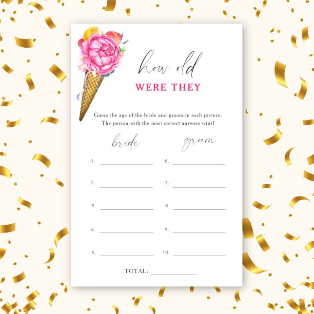 Ice cream - How old were they bridal game (Creator Uploaded)