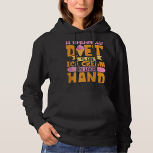 Ice Cream Ice I Love Ice Cream Raglan Hoodie