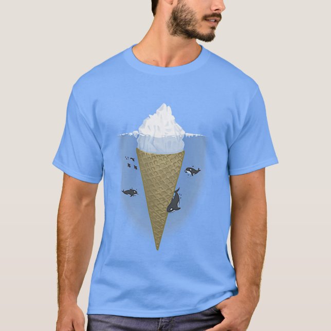 Ice-cream Iceberg Killer Whale Nature Arctic art T-Shirt (Front)