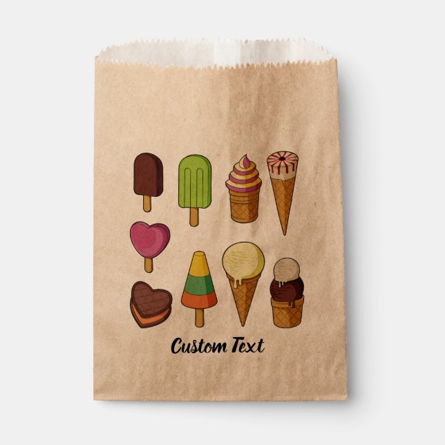 Ice Cream Icons Favour Bag (Front)