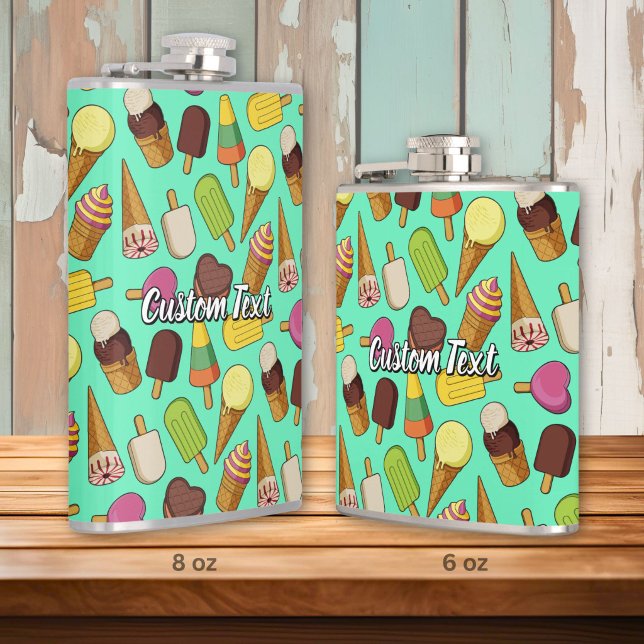 Ice Cream Icons Hip Flask (Creator Uploaded)