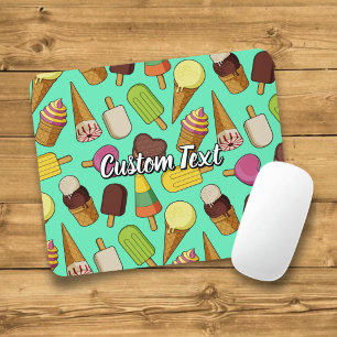 Ice Cream Icons Mouse Pad