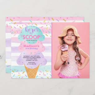 Ice Cream Invitation Ice Cream Birthday Party