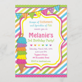 ice cream invitation / ice cream invite