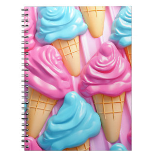 Ice Cream Kawaii Helados Notebook