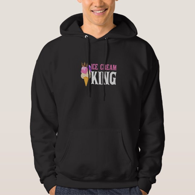 Ice Cream King Gelato  Sorbet Popsicle Mochi Hoodie (Front)