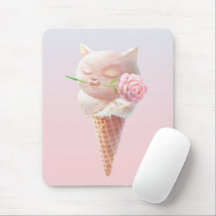 Ice Cream Kitty – Rosy & Dreamy Mouse Pad
