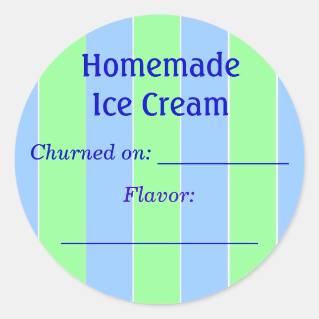 Ice Cream Label (Front)