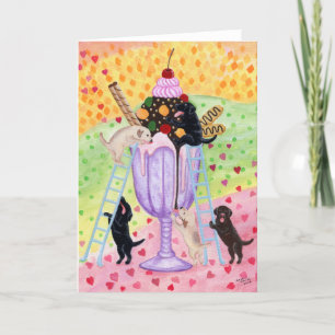 Ice Cream Labradors Card