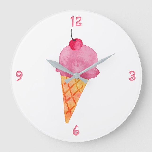 Ice cream large clock (Front)