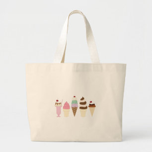 Ice Cream Large Tote Bag
