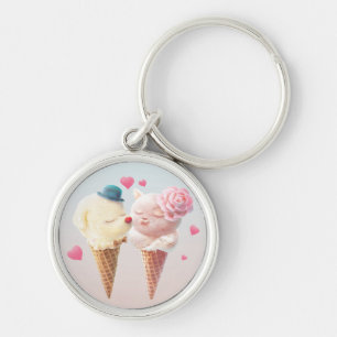 Ice Cream Love Key Ring